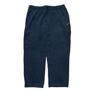 Mens Y2K Nike Micro Swoosh Black Essential Cargo Pocket Sweatpants Size 2XL